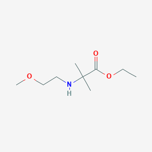 molecular formula C9H19NO3 B13519762 Ethyl 2-((2-methoxyethyl)amino)-2-methylpropanoate 