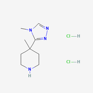 4-methyl-4-(4-methyl-4H-1,2,4-triazol-3-yl)piperidinedihydrochloride