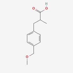 molecular formula C12H16O3 B13519777 3-(4-(Methoxymethyl)phenyl)-2-methylpropanoic acid 