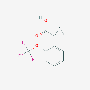 molecular formula C11H9F3O3 B13519791 1-[2-(Trifluoromethoxy)phenyl]cyclopropanecarboxylic acid 