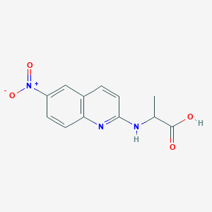 molecular formula C12H11N3O4 B13519799 2-[(6-Nitroquinolin-2-yl)amino]propanoic acid 