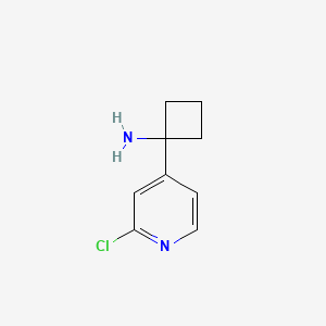 molecular formula C9H11ClN2 B13519828 1-(2-Chloropyridin-4-YL)cyclobutan-1-amine 