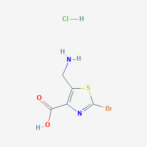 molecular formula C5H6BrClN2O2S B13519831 5-(Aminomethyl)-2-bromo-1,3-thiazole-4-carboxylicacidhydrochloride 