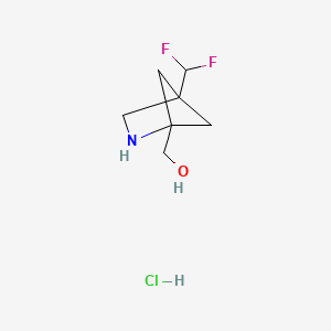 molecular formula C7H12ClF2NO B13519834 [4-(Difluoromethyl)-2-azabicyclo[2.1.1]hexan-1-yl]methanol hydrochloride CAS No. 2825006-17-3