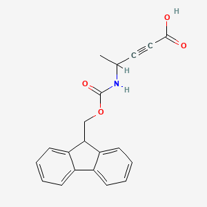 molecular formula C20H17NO4 B13519838 4-({[(9H-fluoren-9-yl)methoxy]carbonyl}amino)pent-2-ynoic acid 