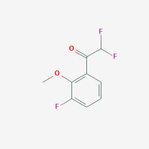 molecular formula C9H7F3O2 B13519851 2,2-Difluoro-1-(3-fluoro-2-methoxy-phenyl)-ethanone 