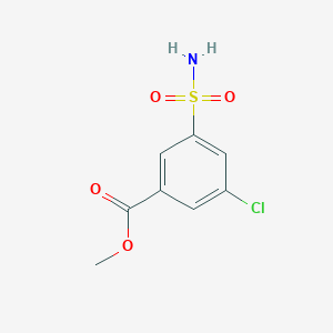 molecular formula C8H8ClNO4S B13519865 Methyl 3-chloro-5-sulfamoylbenzoate 