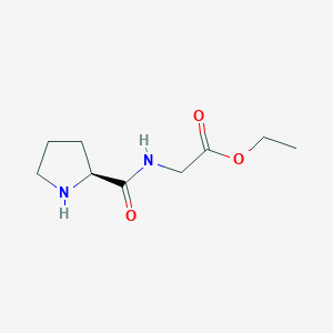 molecular formula C9H16N2O3 B13519868 Ethyl (s)-prolylglycinate 