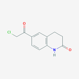 molecular formula C11H10ClNO2 B1351989 6-(氯乙酰基)-3,4-二氢喹啉-2(1H)-酮 CAS No. 61122-82-5