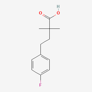 molecular formula C12H15FO2 B13519893 4-(4-Fluorophenyl)-2,2-dimethylbutanoic acid 