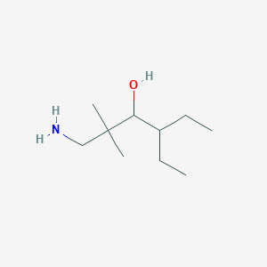 molecular formula C10H23NO B13519901 1-Amino-4-ethyl-2,2-dimethylhexan-3-ol 