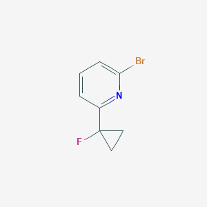 molecular formula C8H7BrFN B13519914 2-Bromo-6-(1-fluorocyclopropyl)pyridine 