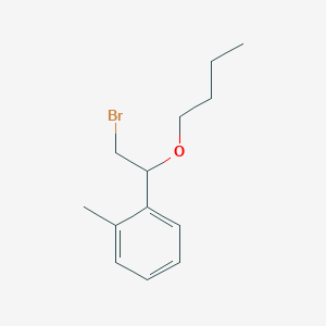 molecular formula C13H19BrO B13519921 1-(2-Bromo-1-butoxyethyl)-2-methylbenzene 