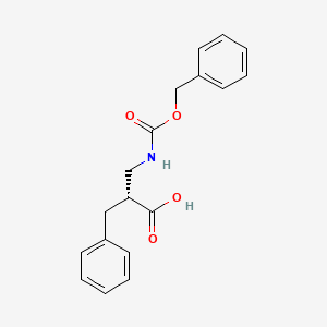 molecular formula C18H19NO4 B13519931 (2R)-2-benzyl-3-(phenylmethoxycarbonylamino)propanoic acid CAS No. 132696-47-0