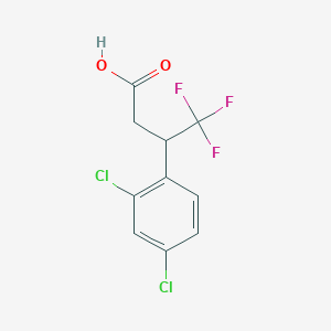 molecular formula C10H7Cl2F3O2 B13519951 3-(2,4-Dichlorophenyl)-4,4,4-trifluorobutanoic acid 