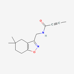 N-[(5,5-dimethyl-4,5,6,7-tetrahydro-1,2-benzoxazol-3-yl)methyl]but-2-ynamide