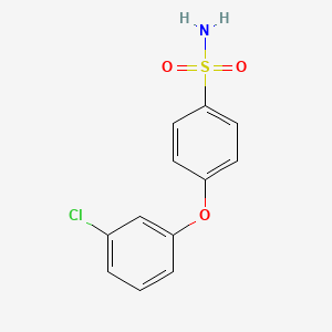 molecular formula C12H10ClNO3S B13519975 4-(3-Chlorophenoxy)benzenesulfonamide 