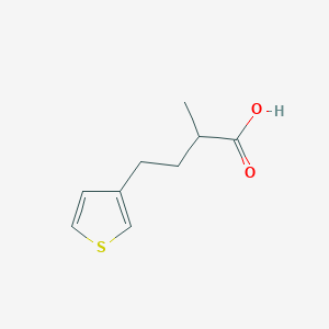 molecular formula C9H12O2S B13519985 2-Methyl-4-(thiophen-3-yl)butanoic acid 