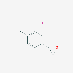 molecular formula C10H9F3O B13520001 2-[4-Methyl-3-(trifluoromethyl)phenyl]oxirane 