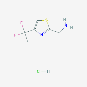 1-[4-(1,1-Difluoroethyl)-1,3-thiazol-2-yl]methanaminehydrochloride