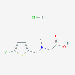 molecular formula C8H11Cl2NO2S B13520029 2-{[(5-Chlorothiophen-2-yl)methyl](methyl)amino}acetic acid hydrochloride 