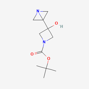 molecular formula C11H18N2O3 B13520034 Tert-butyl 3-{1-azabicyclo[1.1.0]butan-3-yl}-3-hydroxyazetidine-1-carboxylate 