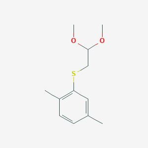 molecular formula C12H18O2S B13520037 (2,2-Dimethoxyethyl)(2,5-dimethylphenyl)sulfane 