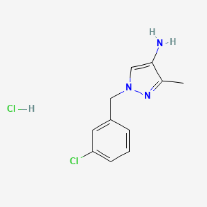 1-[(3-chlorophenyl)methyl]-3-methyl-1H-pyrazol-4-amine hydrochloride