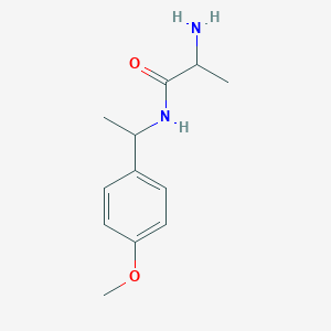 molecular formula C12H18N2O2 B13520051 2-amino-N-[1-(4-methoxyphenyl)ethyl]propanamide 