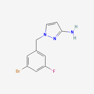 molecular formula C10H9BrFN3 B13520095 1-(3-Bromo-5-fluorobenzyl)-1h-pyrazol-3-amine 