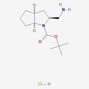 tert-butyl(2S,3aS,6aS)-2-(aminomethyl)-octahydrocyclopenta[b]pyrrole-1-carboxylatehydrochloride