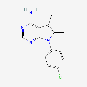 B1352015 7-(4-chlorophenyl)-5,6-dimethyl-7H-pyrrolo[2,3-d]pyrimidin-4-amine CAS No. 72578-33-7