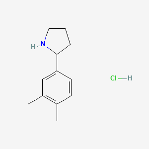 molecular formula C12H18ClN B13520185 2-(3,4-Dimethylphenyl)pyrrolidine hydrochloride 