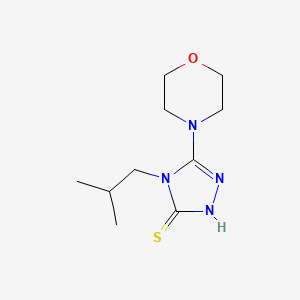 molecular formula C10H18N4OS B1352019 4-异丁基-5-吗啉-4-基-4H-1,2,4-三唑-3-硫醇 CAS No. 847783-73-7