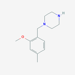 molecular formula C13H20N2O B13520205 1-[(2-Methoxy-4-methylphenyl)methyl]piperazine 