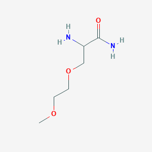 molecular formula C6H14N2O3 B13520211 2-Amino-3-(2-methoxyethoxy)propanamide 