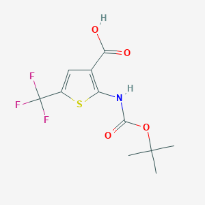 2-((tert-Butoxycarbonyl)amino)-5-(trifluoromethyl)thiophene-3-carboxylic acid