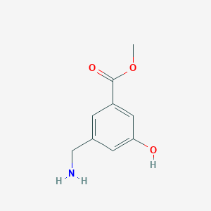 molecular formula C9H11NO3 B13520248 Methyl 3-(aminomethyl)-5-hydroxybenzoate 