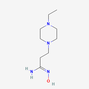 molecular formula C9H20N4O B13520284 3-(4-ethylpiperazin-1-yl)-N'-hydroxypropanimidamide 