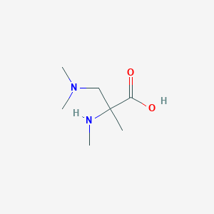 molecular formula C7H16N2O2 B13520310 3-(Dimethylamino)-2-methyl-2-(methylamino)propanoic acid 