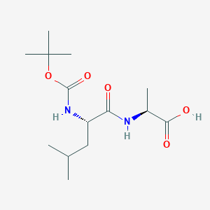 molecular formula C14H26N2O5 B13520316 (2S)-2-[[(2S)-4-methyl-2-[(2-methylpropan-2-yl)oxycarbonylamino]pentanoyl]amino]propanoic acid CAS No. 28635-99-6