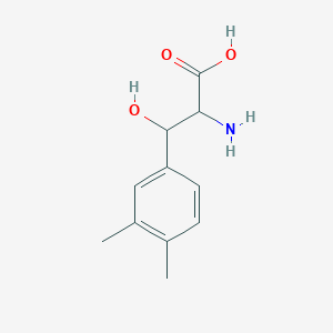 molecular formula C11H15NO3 B13520319 2-Amino-3-(3,4-dimethylphenyl)-3-hydroxypropanoic acid 