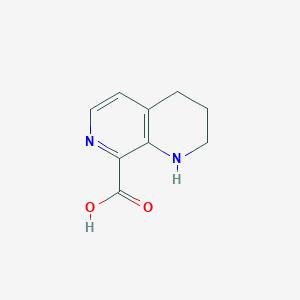 molecular formula C9H10N2O2 B13520353 1,2,3,4-Tetrahydro-1,7-naphthyridine-8-carboxylic acid 