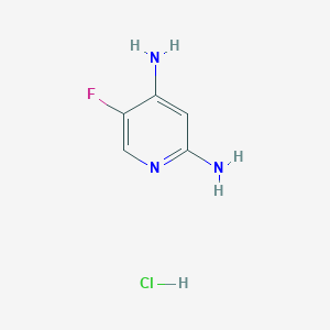 molecular formula C5H7ClFN3 B13520383 2,4-Diamino-5-fluoropyridine hydrochloride 