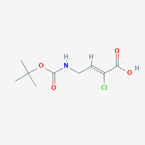 molecular formula C9H14ClNO4 B13520396 (Z)-4-((tert-Butoxycarbonyl)amino)-2-chlorobut-2-enoic acid 