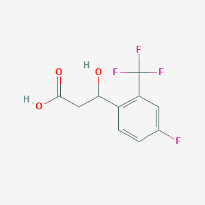 3-[4-Fluoro-2-(trifluoromethyl)phenyl]-3-hydroxypropanoic acid