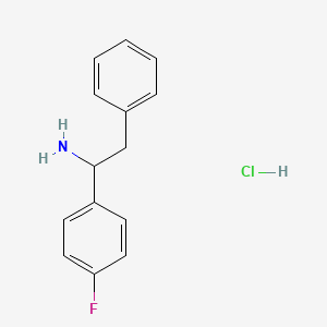 molecular formula C14H15ClFN B13520452 1-(4-Fluorophenyl)-2-phenylethan-1-amine hydrochloride 