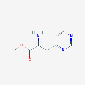 molecular formula C8H11N3O2 B13520456 Methyl 2-amino-3-(pyrimidin-4-yl)propanoate 