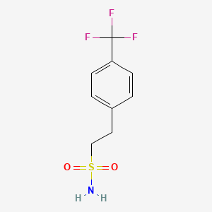 molecular formula C9H10F3NO2S B13520464 2-[4-(Trifluoromethyl)phenyl]ethane-1-sulfonamide 