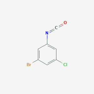 molecular formula C7H3BrClNO B13520483 1-Bromo-3-chloro-5-isocyanatobenzene 